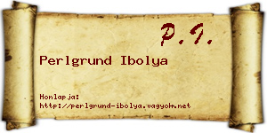 Perlgrund Ibolya névjegykártya